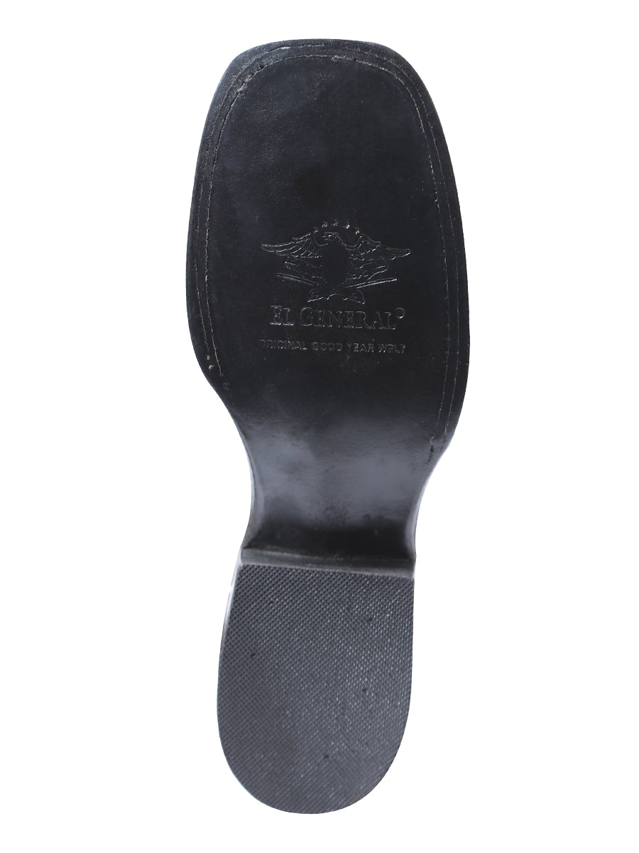 Bota Vaquera de Cuero con Punta Cuadrada "Escaramuza" para Mujer