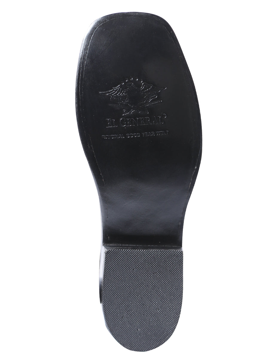 Bota Vaquera de Cuero con Punta Cuadrada "Pablo" para Hombre