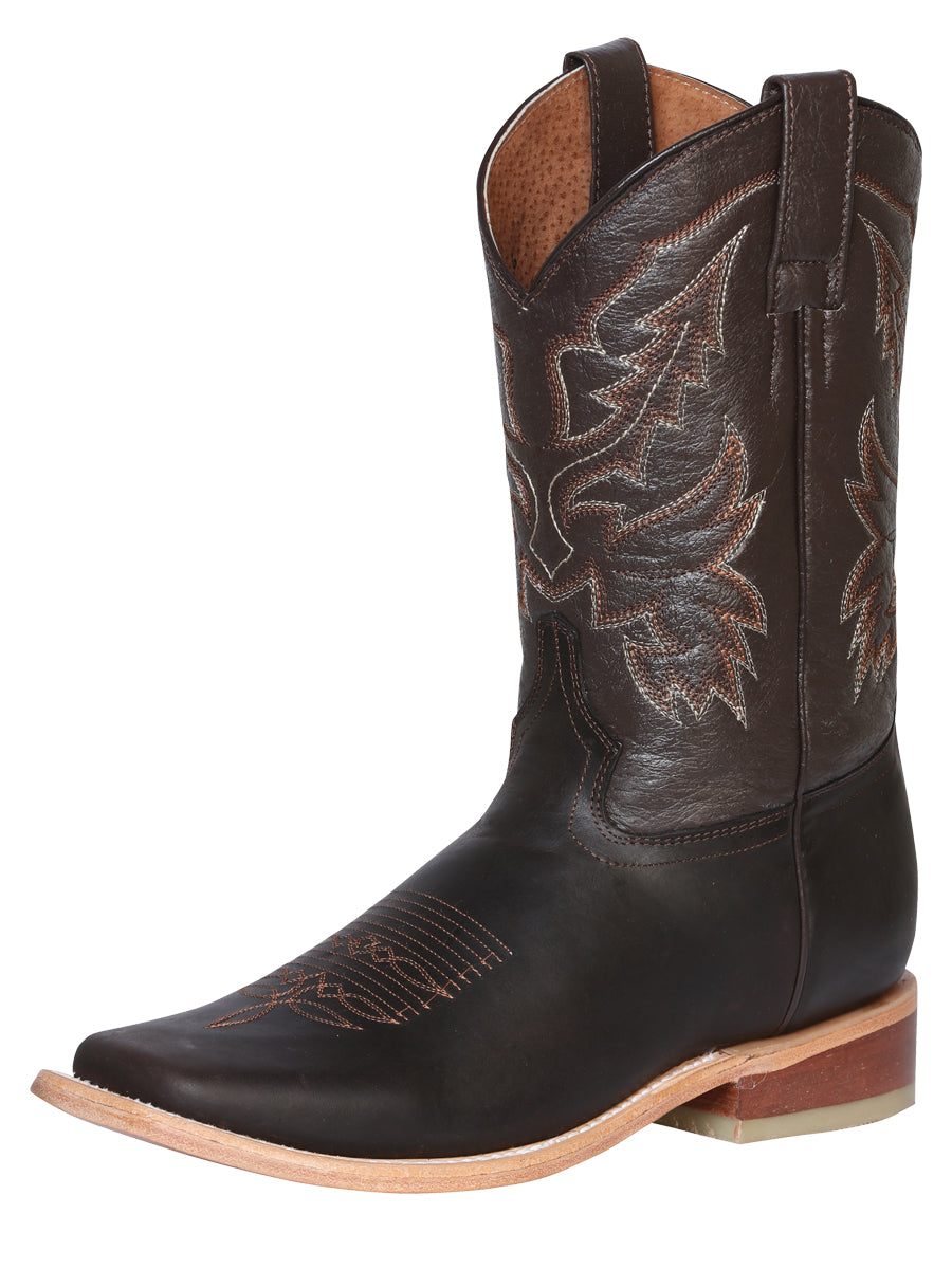 Punta Cuadrada Botas De Charro Para Hombre Bota Vaquera De Cuero