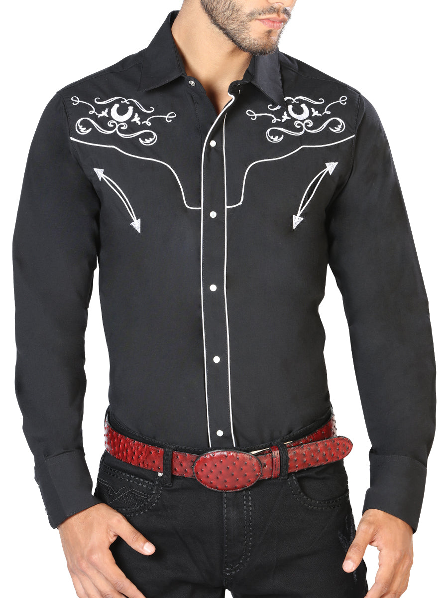 Camisa Western Bordada Valentino