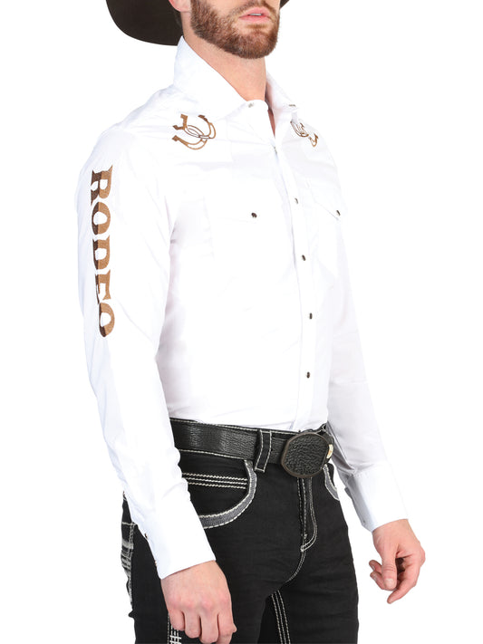 Camisa Western Bordada Toro Rodeo